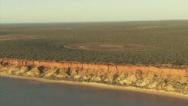 View along a sandy coast