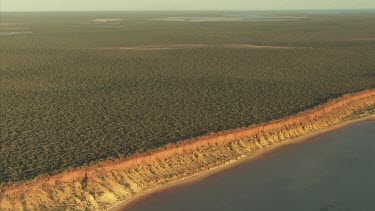 View along a sandy coast