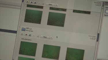 Adjusting the colouring of underwater pictures on a computer screen