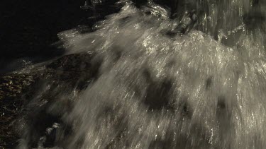 Close up of water flowing in a stream