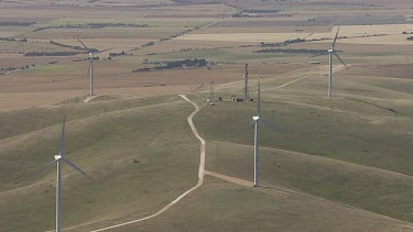 Wind farm and rolling farmland