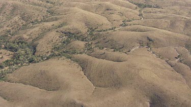 Aerial of Flinder Ranges to Lake Eyre Salt Lakes