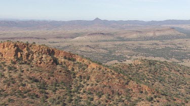 Aerial of Flinder Ranges to Lake Eyre Salt Lakes