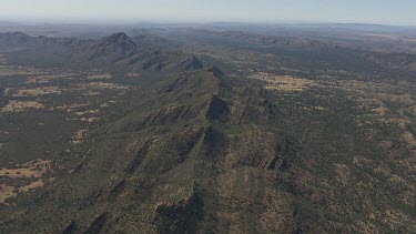 Aerial of Flinder Ranges to Lake Eyre Salt Lakes