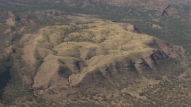 Aerial of Flinder Ranges to Lake Eyre Salt Lakes