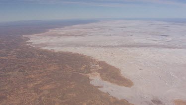 Aerial of  Lake Eyre Salt Lakes