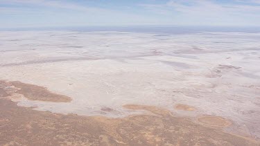 Aerial of  Lake Eyre Salt Lakes