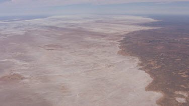 Aerial of  Lake Eyre Salt Lakes