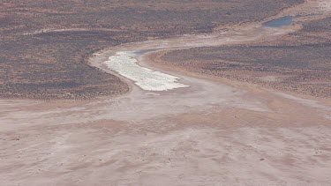 Aerial of  Lake Eyre Salt Lakes