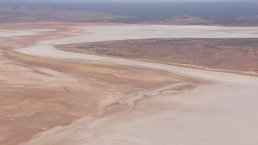 Aerial of  Lake Eyre Salt Lakes