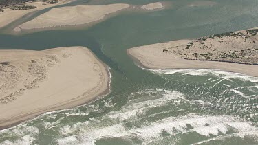 Waves along the sand in Coorong National Park