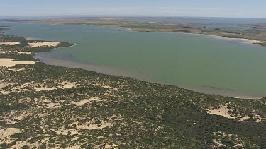 Tranquil bay and the coast of Coorong National Park