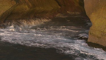 Waves crashing between the 12 Apostles at the Great Australian Bight