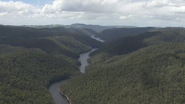 River running through a valley of Cradle Mountain