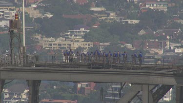 Climbers atop the Sydney Harbour Bridge