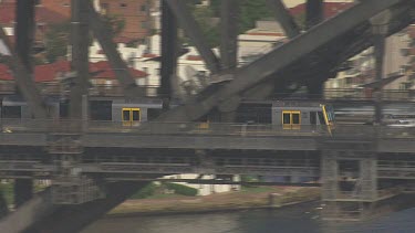 Train crossing the Sydney Harbour Bridge