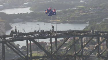 Climbers atop the Sydney Harbour Bridge