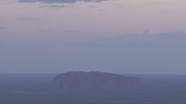 Dusk over the horizon in Uluru-Kata Tjuta National Park