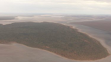 Large sandbar on the outback landscape