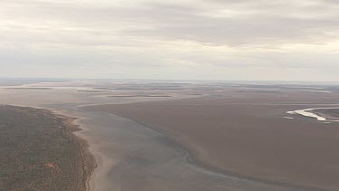 Large sandbar on the outback landscape