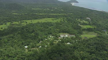 Road and buildings in Daintree National Park