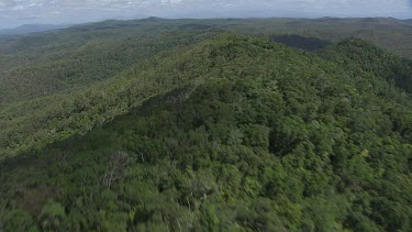 Forested mountain peaks in Daintree National Park