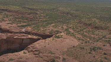 King's Canyon in the desert with sparse scrub