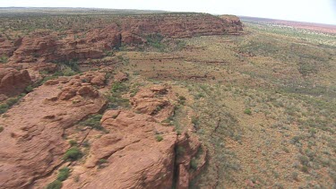King's Canyon in the desert with sparse scrub
