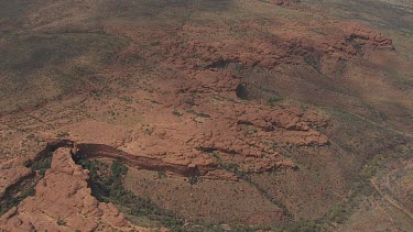 King's Canyon in the desert with sparse scrub