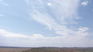 Blue sky over the cliffs of King's Canyon