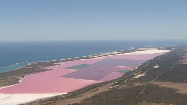 Aerial View of Pink Lake - Western Australia