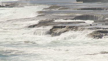 Aerial View of Western Australia Coastline - Ocean Waves crashing against the rocks