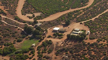 Aerial View of Southern Cross Mill near farm