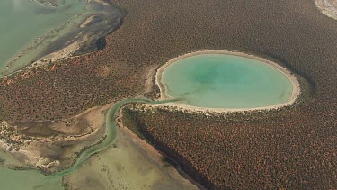 Aerial View of Francois Peron National Park Landscape