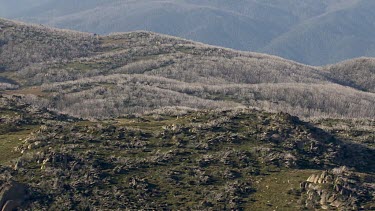 Aerial of Kosciuszko National Park Landcape
