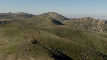 Aerial of Kosciuszko National Park - Vast Mountain Ranges Landcape