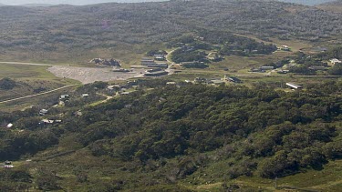 Aerial of Kosciuszko National Park -Buldings