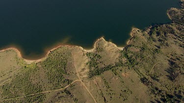 Aerial of Kosciuszko National Park - Dense forest and river landscape