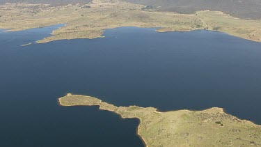 Aerial of Kosciuszko National Park - Dense forest and river landscape