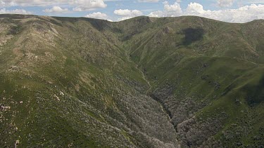 Aerial of Kosciuszko National Park -  Rocky Mountain Landscape