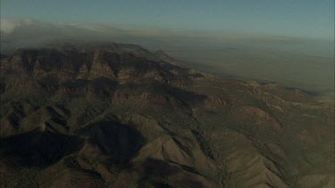 Wilpena Pound aerials of peaks and cliffs