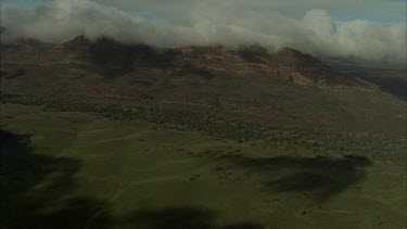 Wilpena Pound aerials of peaks and cliffs