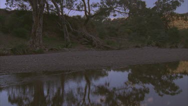 creek and reflections of ridges, pan