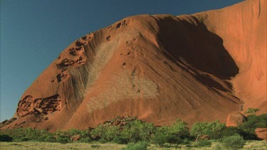 Uluru surface the brain weathered arkase rock grey is not yet oxidized