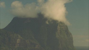 Clouds forming on top of mountains