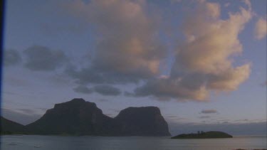 clouds against islands and sea