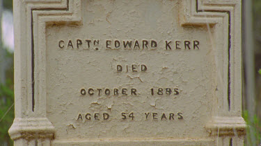 gravestone marked Captain Edward Kerr died 1885