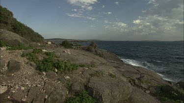 South Australia:  Rocky shore and the ocean