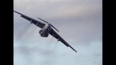 Cargo plane flying