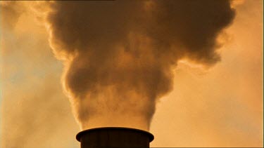 Smoke billoWS from chimney